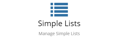 Project Manager Simple Lists