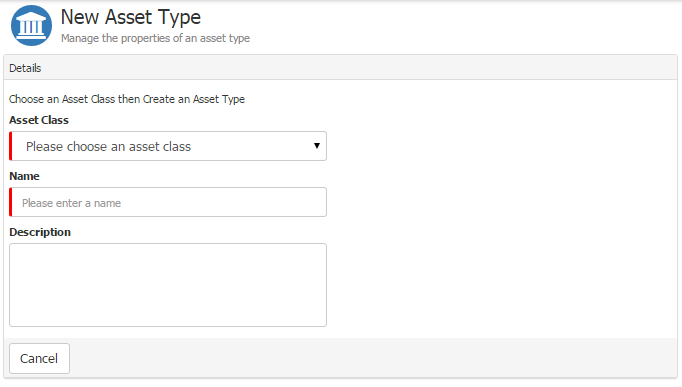 First select a Class and Specify a Name